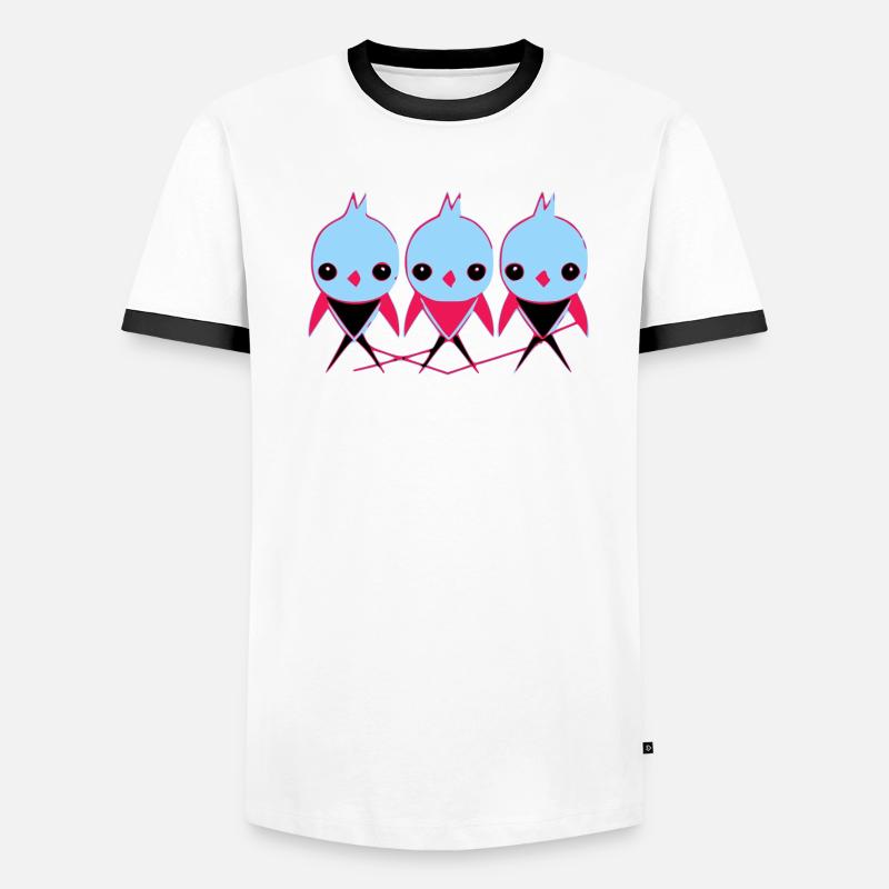 3 petits oiseaux T-shirt contrasté Homme