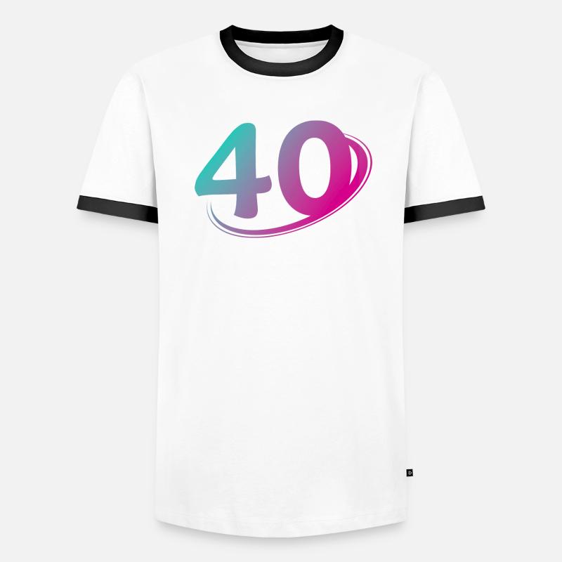 Numéro 40 multicolore T-shirt contrasté Homme