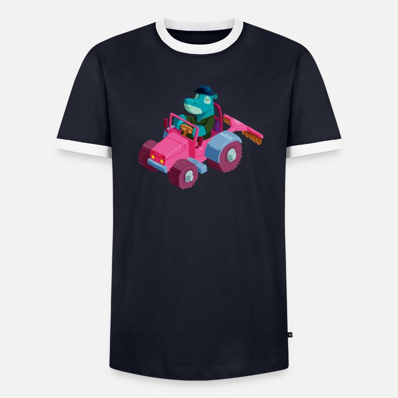 HippoTreck Männer Kontrast-T-Shirt