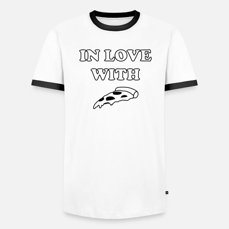 morceau de pizza T-shirt contrasté Homme