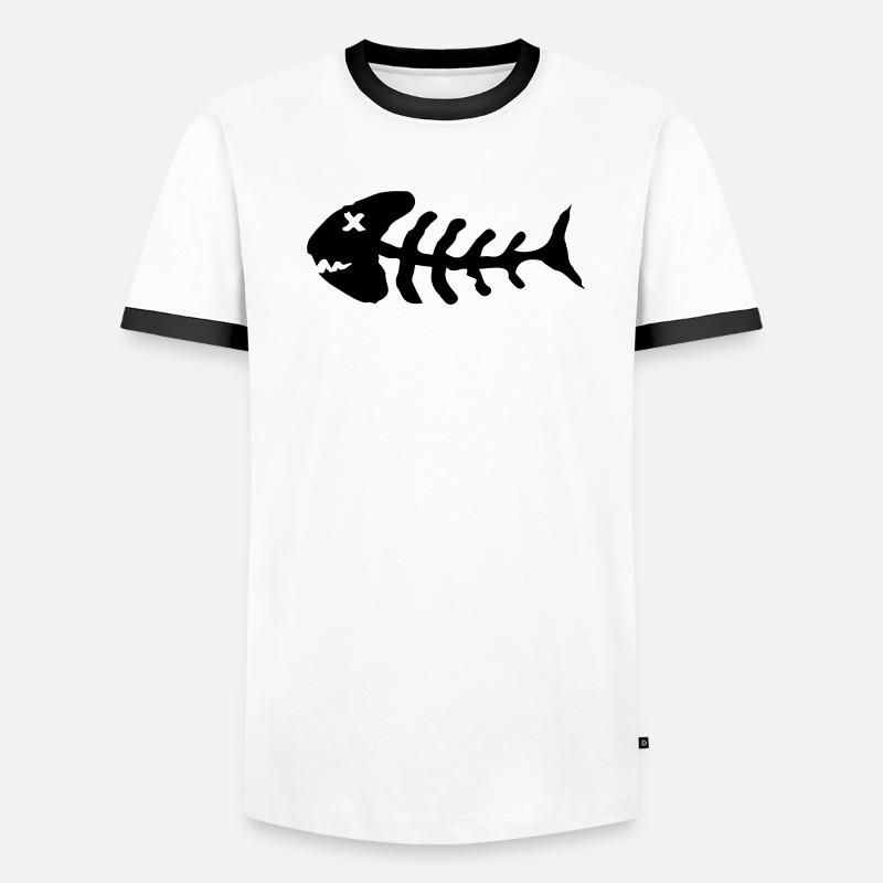 bones_fish_c1 Männer Kontrast-T-Shirt