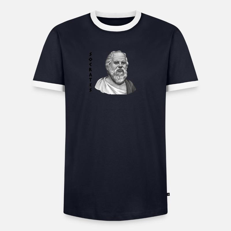Socrate T-shirt contrasté Homme