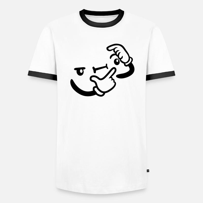 Conception de réflexion visage T-shirt contrasté Homme