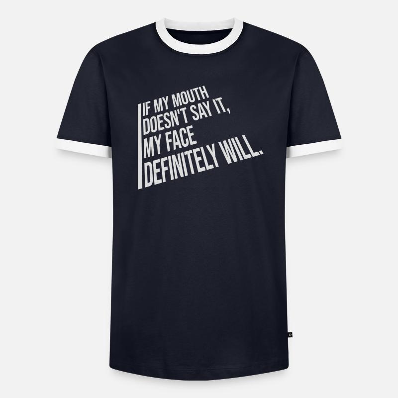 my face definitely will - Men's Ringer Shirt - undefined