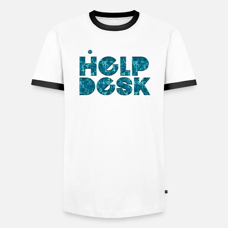 Helpdesk IT-Support-Geek Computer-Computer-Geek Männer Kontrast-T-Shirt