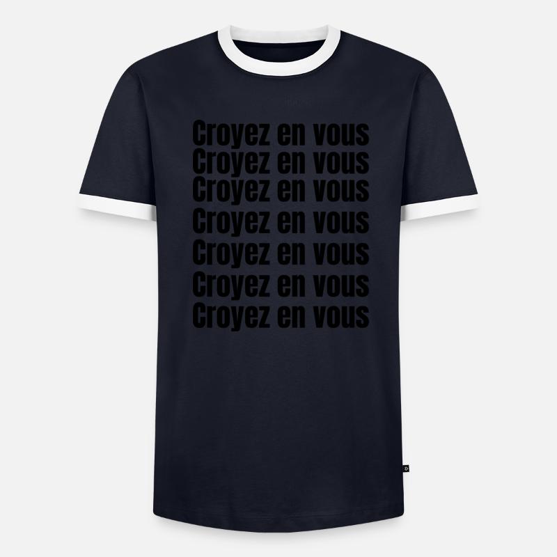 Croyez en vous tout est possible T-shirt contrasté Homme