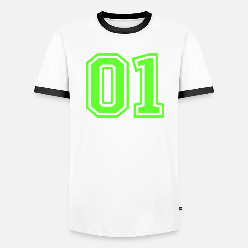 01 eins nummer Männer Kontrast-T-Shirt