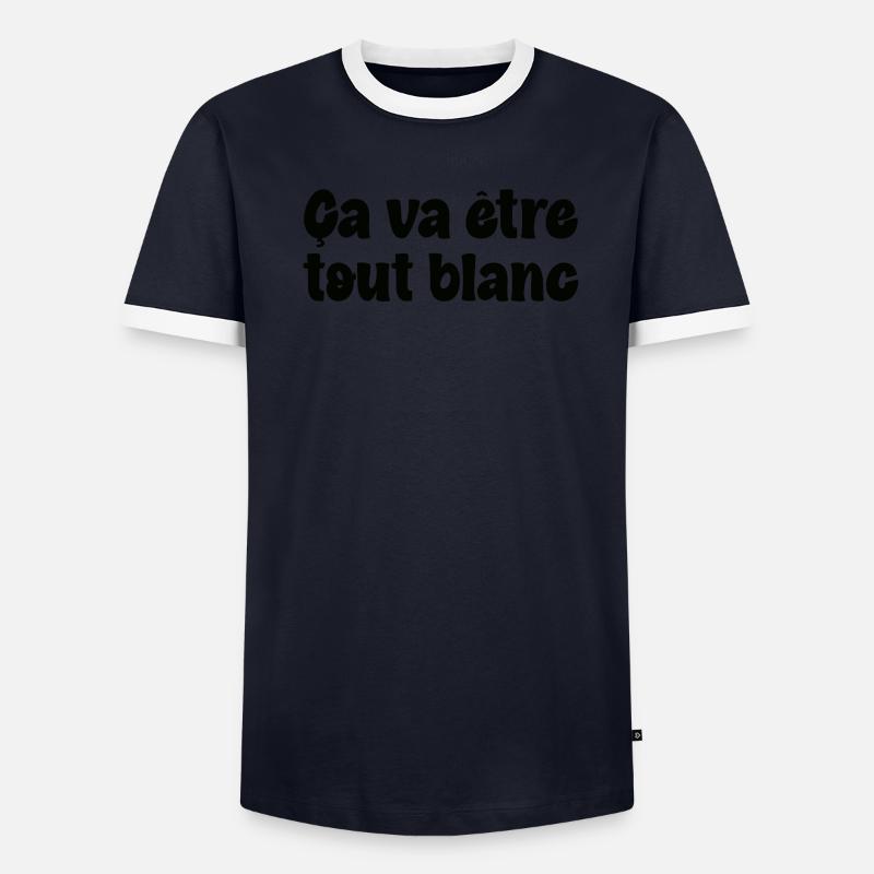 tshirt blanc T-shirt contrasté Homme
