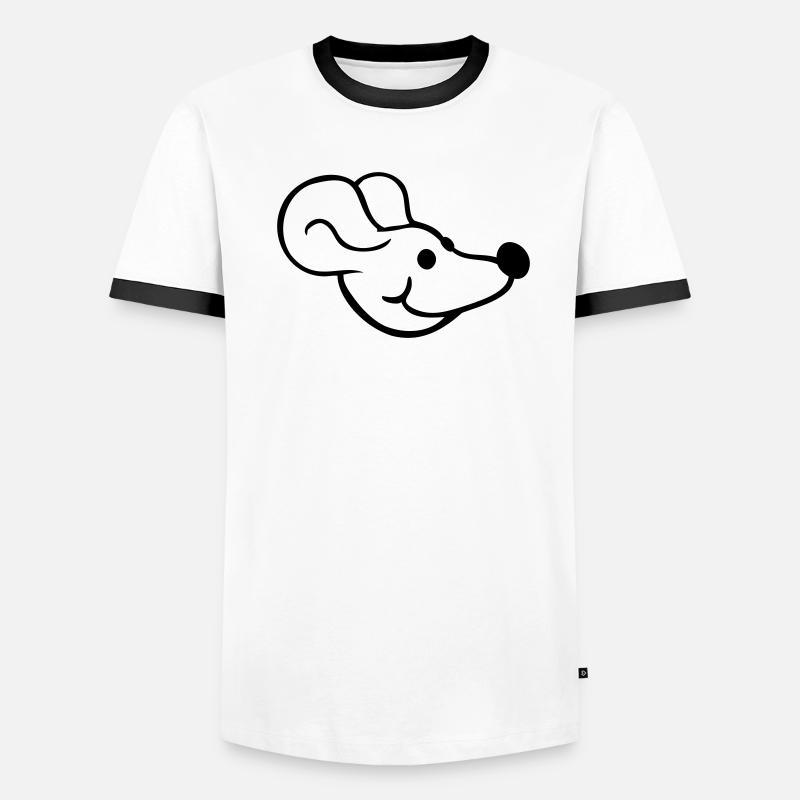 Mouse Mouse Cute Little Rat Rodent Friendly Men's Ringer Shirt