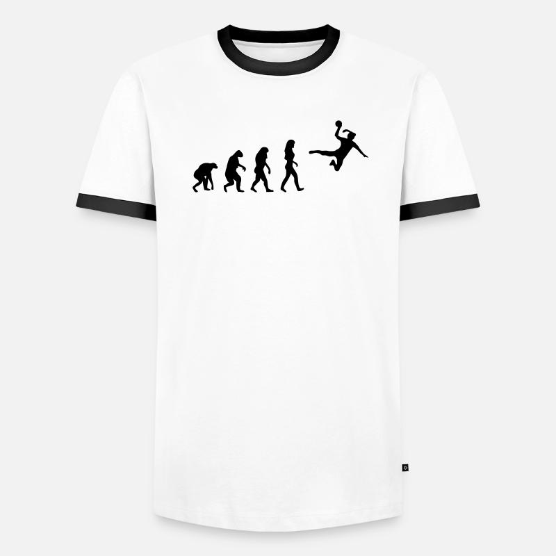 frauenhandball evolution Männer Kontrast-T-Shirt