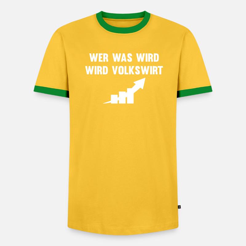 Wer was wird wird Volkswirt - Männer Kontrast-T-Shirt - undefined