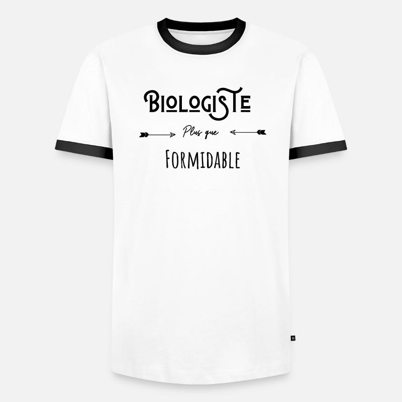 Biologiste plus que formidable humour citation T-shirt contrasté Homme