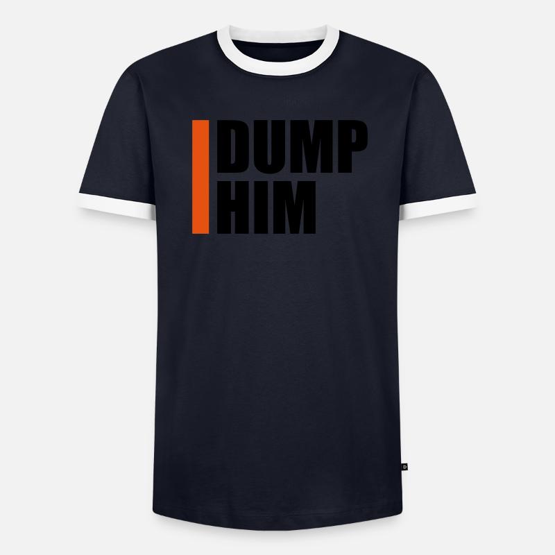 Dump Him Quote Logo T-shirt contrasté Homme