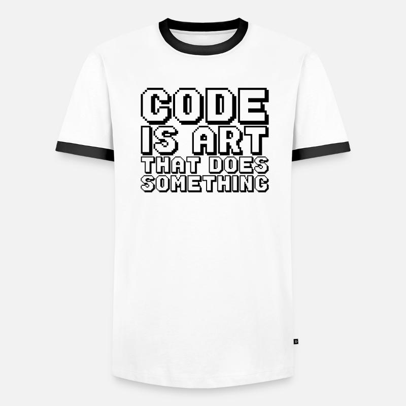Code Is Art That Does Something Men's Ringer Shirt