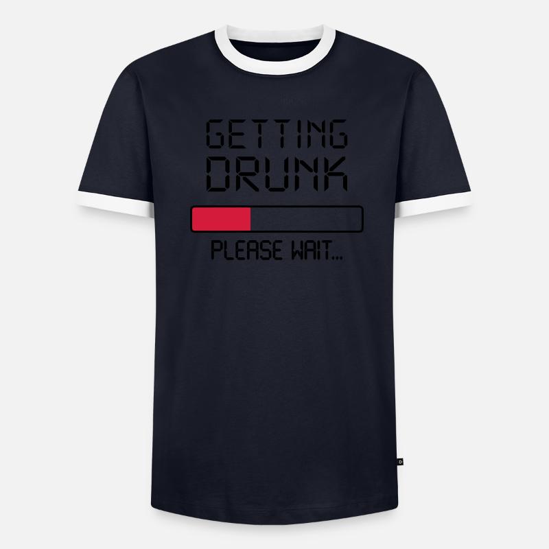 getting drunk T-shirt contrasté Homme