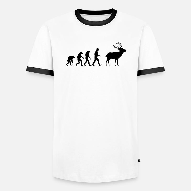 cerf evolution T-shirt contrasté Homme