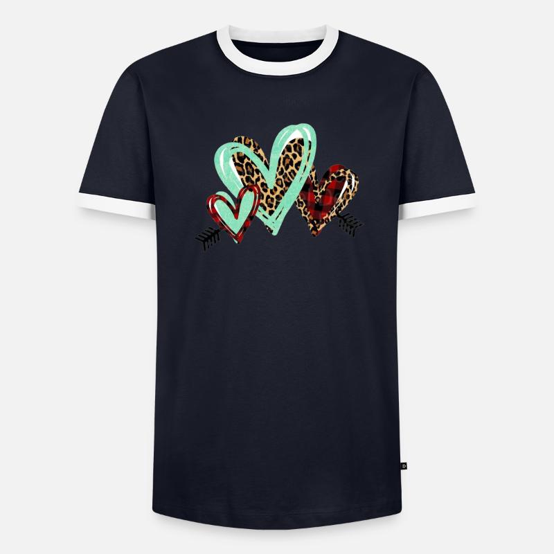 IMPRESSION D’ANIMAL DE COEUR T-shirt contrasté Homme