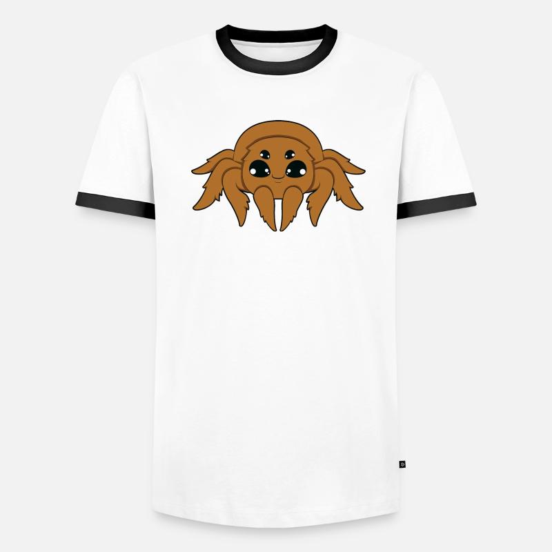 Spinne Männer Kontrast-T-Shirt