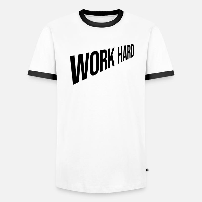 Design Work Hard Men's Ringer Shirt