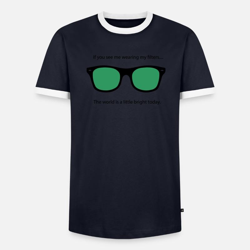 green filter Men's Ringer Shirt