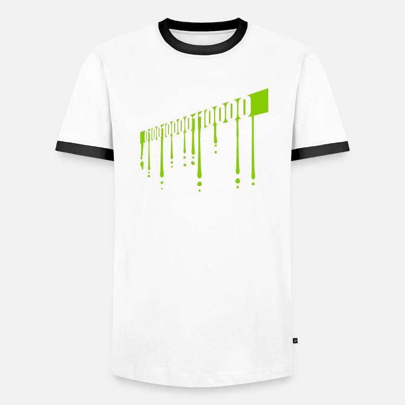 Binary Code Program Language Men's Ringer Shirt