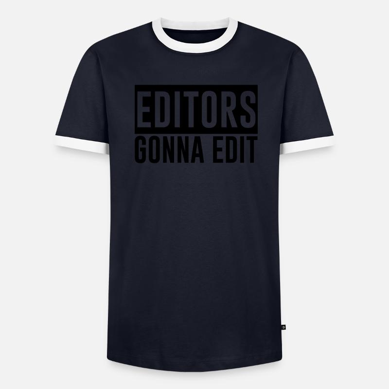 Editors Gonna Edit 2 Männer Kontrast-T-Shirt