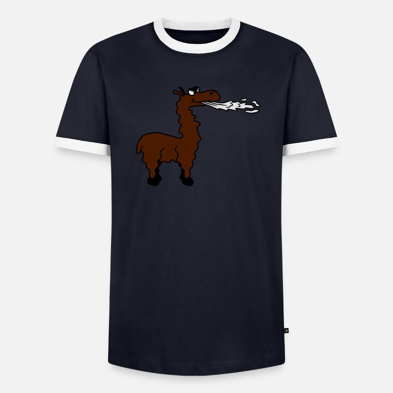 Spitting Llama T-shirt contrasté Homme