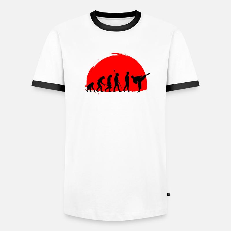 Karaté évolution arts martiaux T-shirt contrasté Homme
