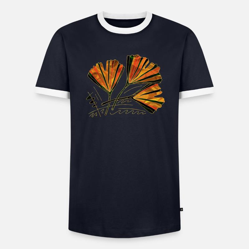 Feuilles T-shirt contrasté Homme