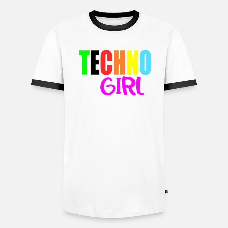Techno-Mädchen Männer Kontrast-T-Shirt