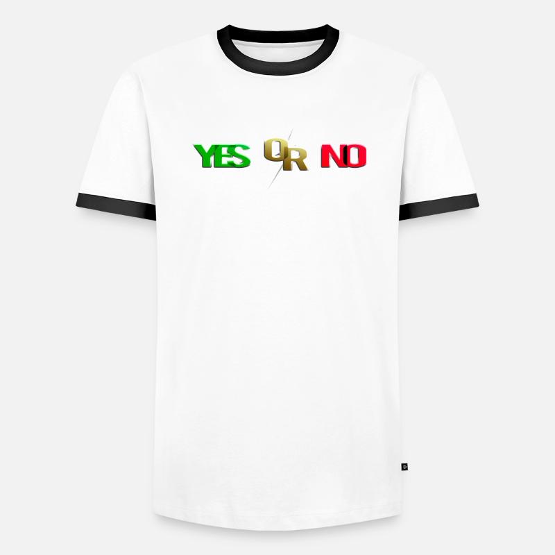 Ja oder Nein (versus) Männer Kontrast-T-Shirt