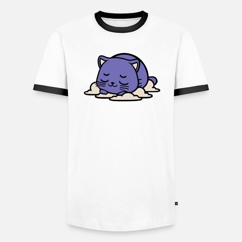 bébé chat qui dort T-shirt contrasté Homme