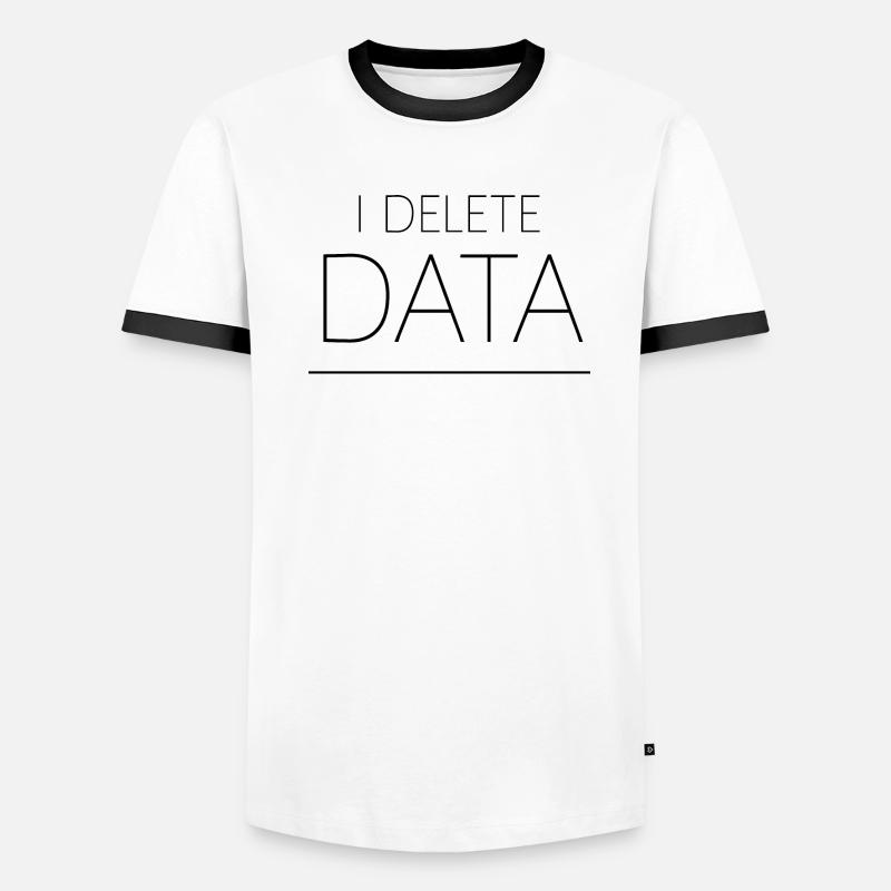 I Delete Data 4 Männer Kontrast-T-Shirt