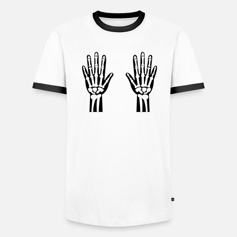 Skeleton Hands 01 Men's Ringer Shirt