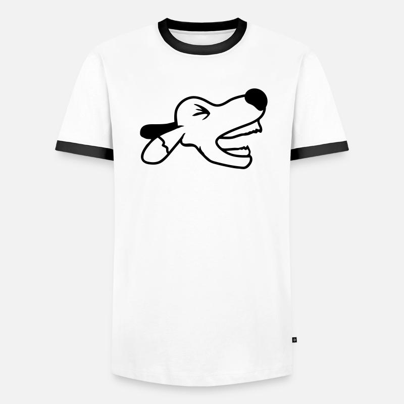 Dog, angry, biting, , barking, barking, loud, yapping Men's Ringer Shirt