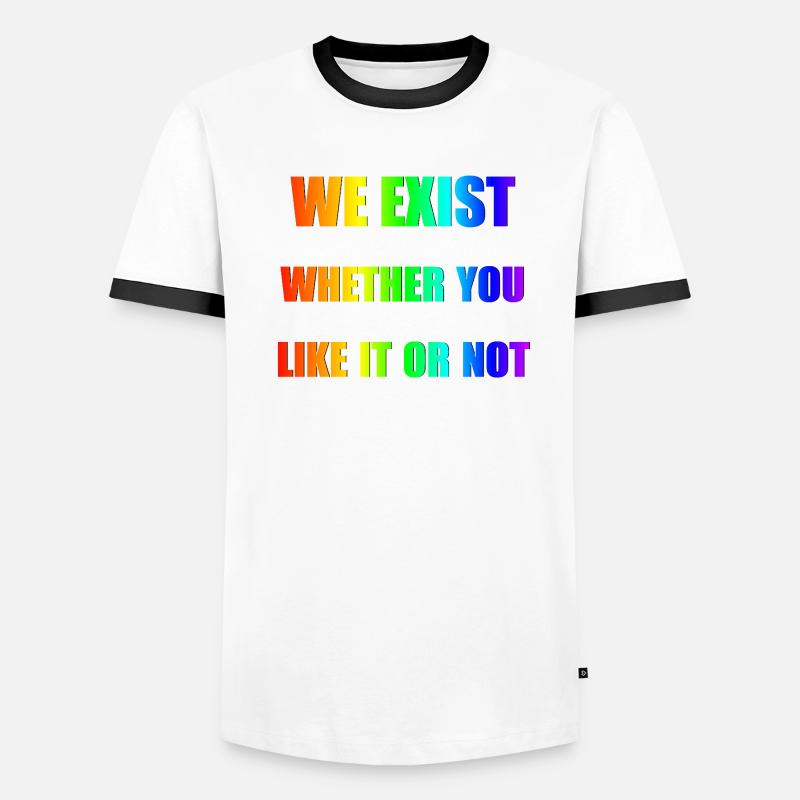 We Exist - Rainbow Gradient Men's Ringer Shirt