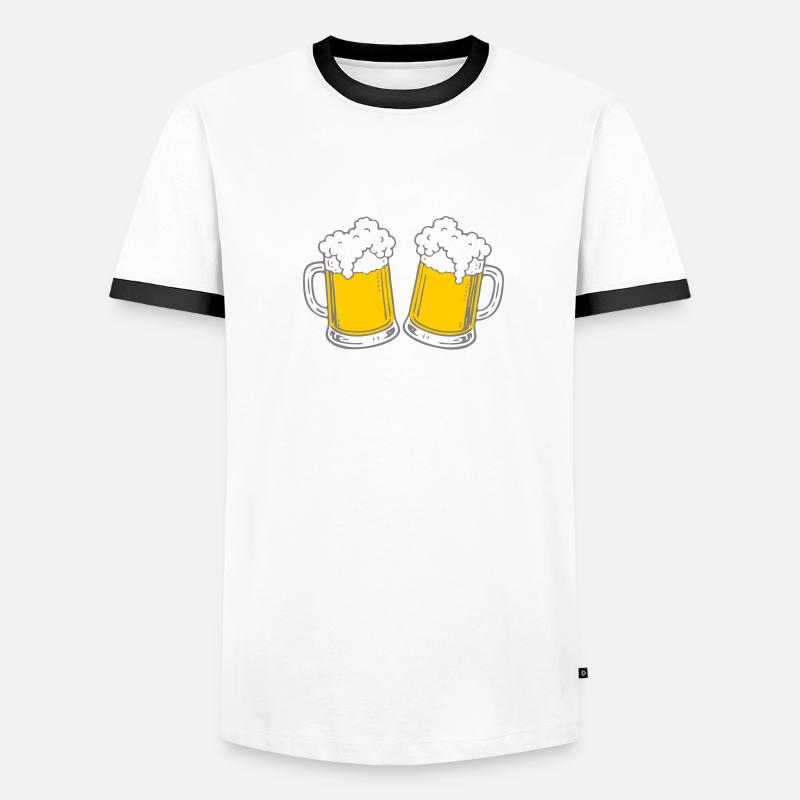 Bier - Ein Prosit der Gemütlichkeit Männer Kontrast-T-Shirt
