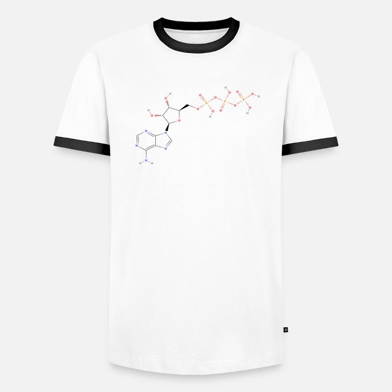 Adenosintriphosphat Molekül - Farbige Struktur Männer Kontrast-T-Shirt