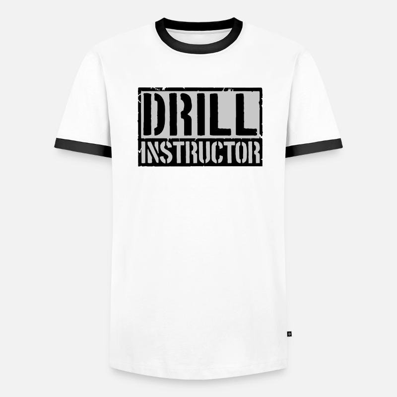 Schild Drill Instructor Männer Kontrast-T-Shirt
