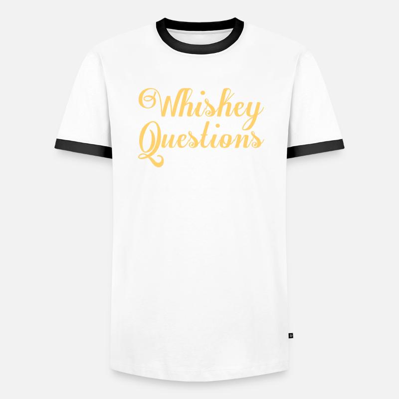 Whiskey Doesn't Ask Questions It Understands Bourb Männer Kontrast-T-Shirt