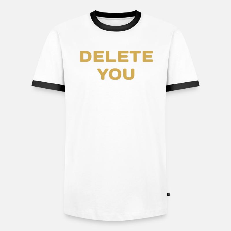 DELETE funny Männer Kontrast-T-Shirt
