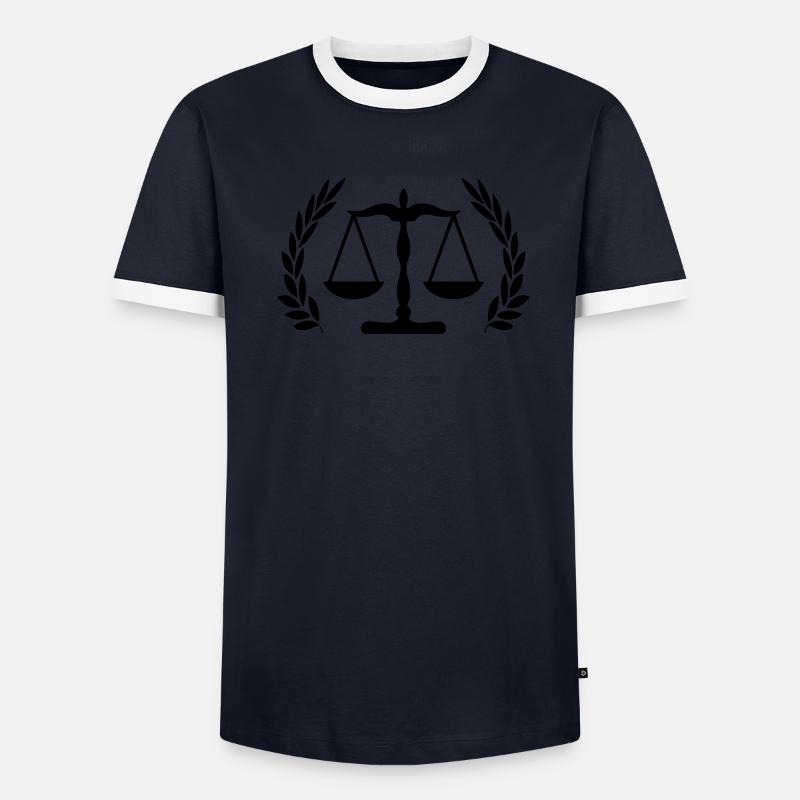 Logo de la justice T-shirt contrasté Homme