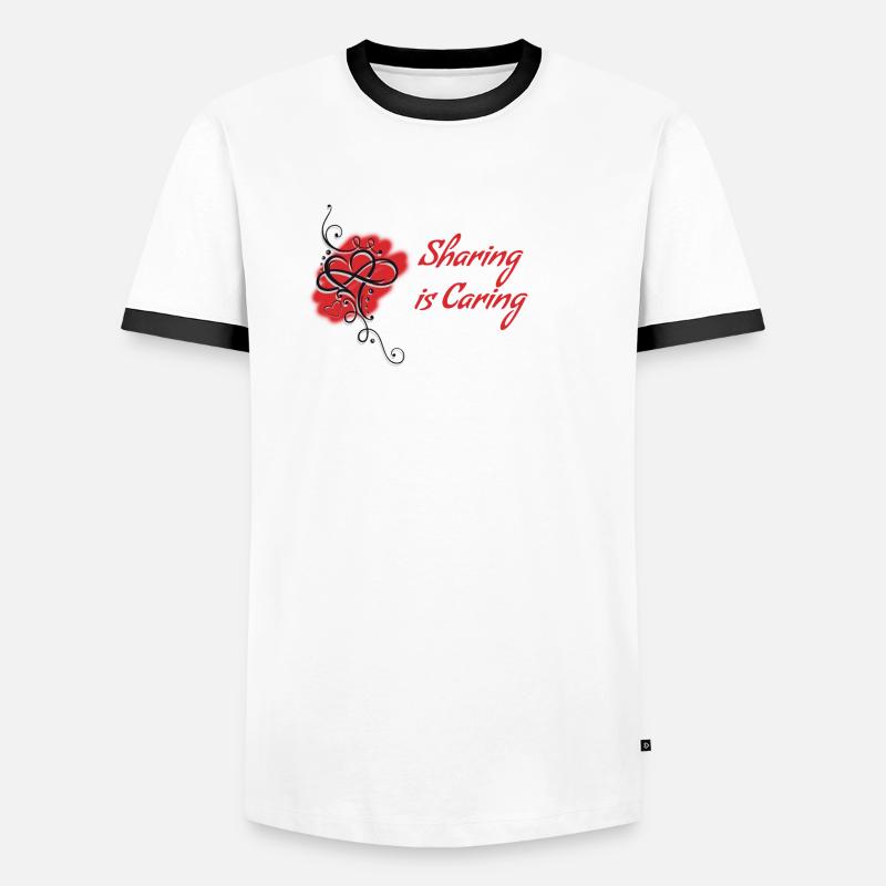 Polyam Sharing est le logo Caring T-shirt contrasté Homme