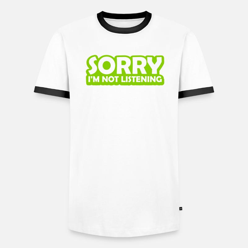 désolé de ne pas écouter T-shirt contrasté Homme