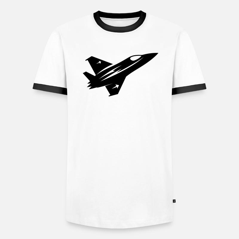 Kampfjet Männer Kontrast-T-Shirt