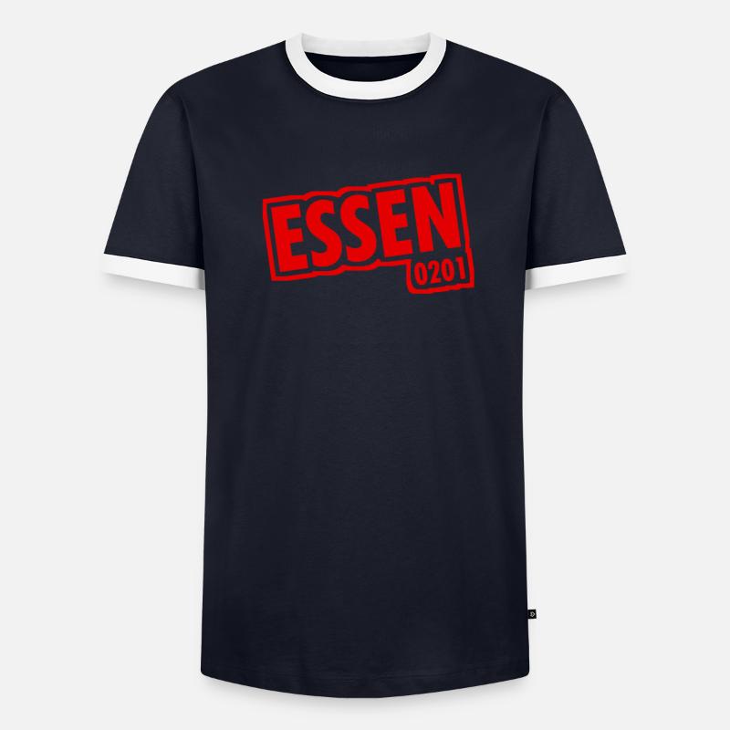 Essen - 0201 - Area Code - Slogan Men's Ringer Shirt