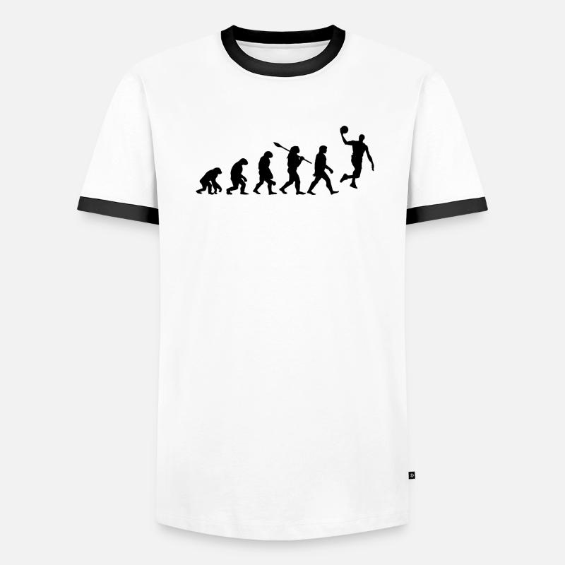 Évolution Du Basket-ball Cadeau T-shirt contrasté Homme