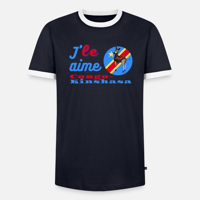 J'aime le Congo-Kinshasa T-shirt contrasté Homme