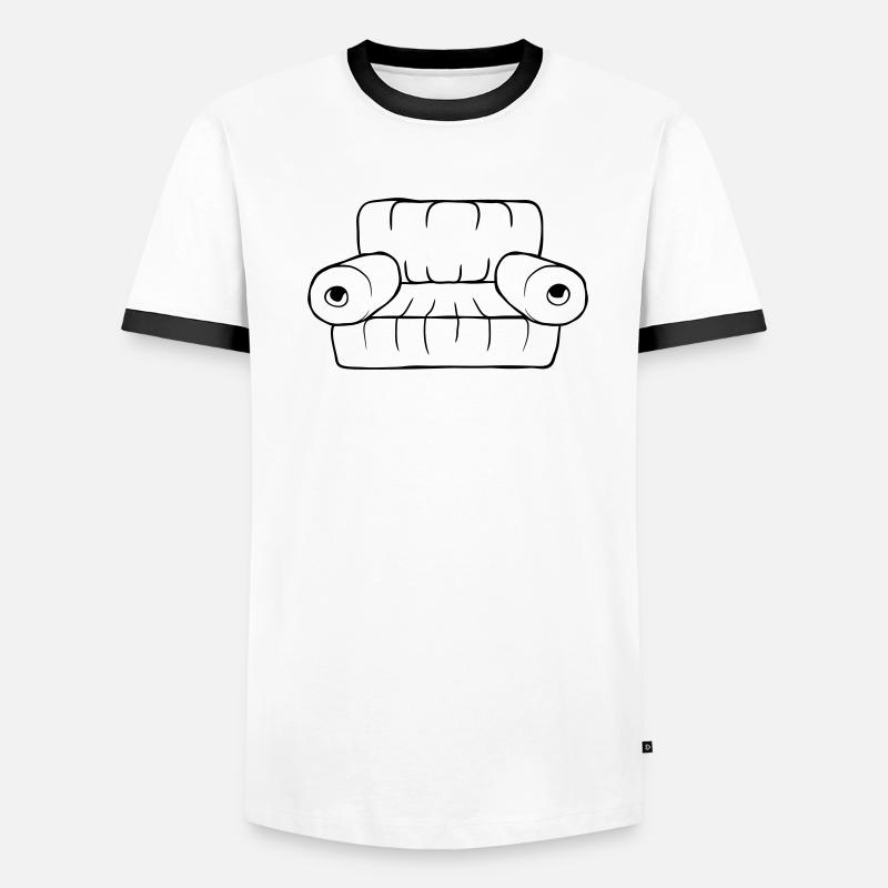 Couch Sofa Wohnzimmer Möbel Männer Kontrast-T-Shirt