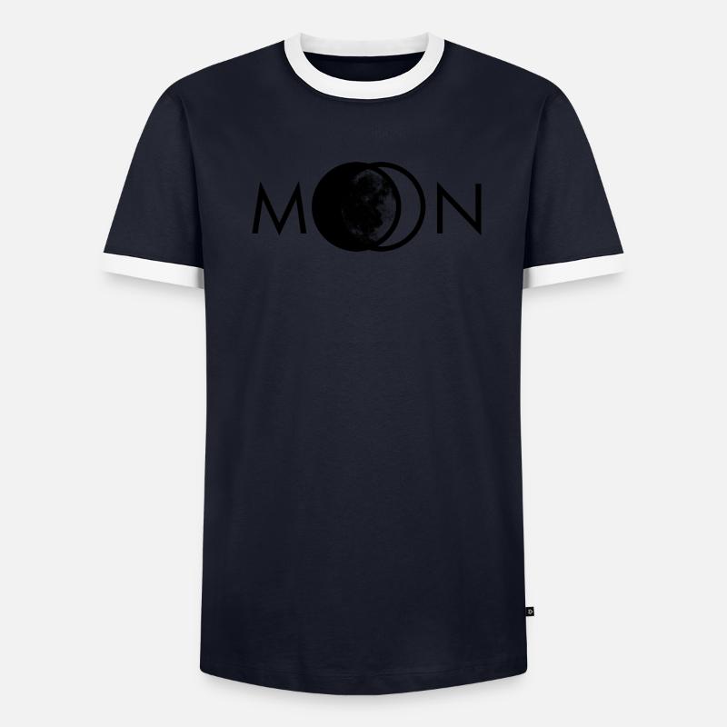 Moon Männer Kontrast-T-Shirt